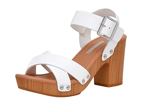 Image of Dunes Women's Sayer Faux Wood Sandal +Comfort Foam & LiteSole Technology