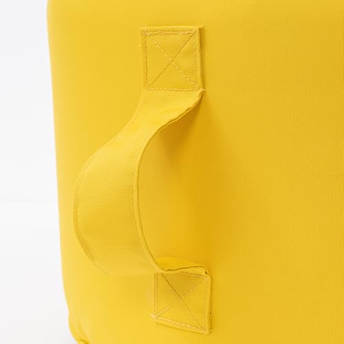 Image of QILLOWAY Inflatable Outdoor Ottoman for Patio, Waterproof Round Pouf, Inflatable Foot Rest, Outdoor Footstool for Poolside, Garden，Camping,Yellow
