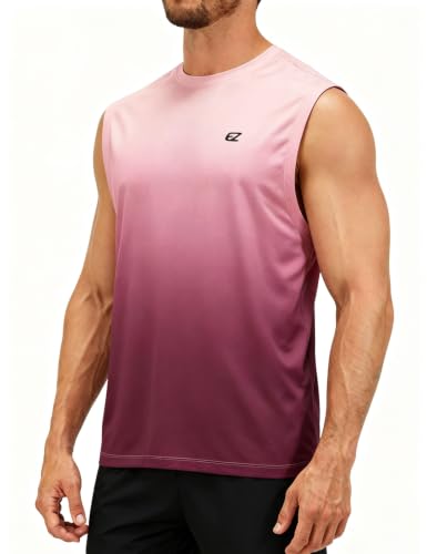 Image of EZRUN Men's Workout Sleeveless Shirts Quick Dry Muscle Swim Shirt Gym Fitness Running Beach Tank Tops