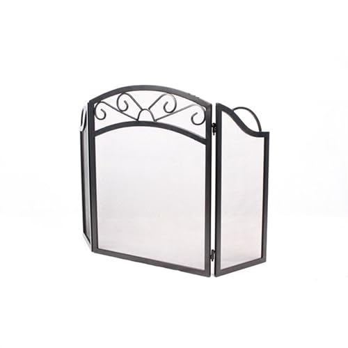 Protector de chimenea tres pantallas plegables y pantalla protectora de hierro 2
