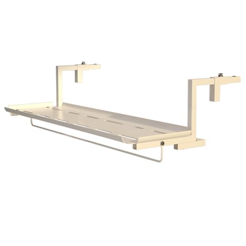 Table suspendue de balcon réglable blanche installation facile 90 cm