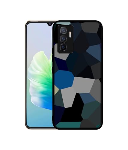Image of Mathematical Shape Design Premium 2D Printed Metal Back Case Cover for Vivo V23E 5G / Y75 4G, Multicolor