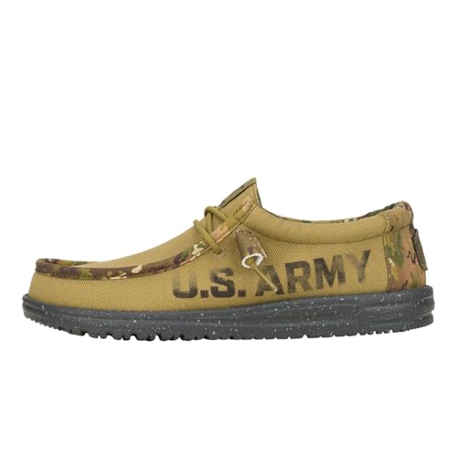 Hey Dude Wally US Army/Navy, Men’s Shoes, Men's Slip-on Loafers, Comfortable & Light-Weight