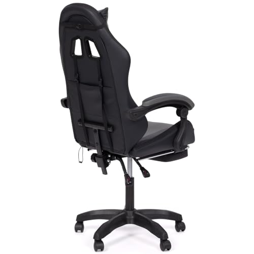 IDMARKET Fauteuil de gaming LED LUC avec repose pied coussin de tête et support lombaire et - vue 8
