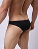ohyeahlady String Ouvert Homme Chic Slip Soie Glacée sans Couture Chic Tanga Soie Tenue Homme Hot Club Libertin Sissy sous Vetement Lingerie et Vêtements Jockstrap Suspensoir(Noir,L) #4