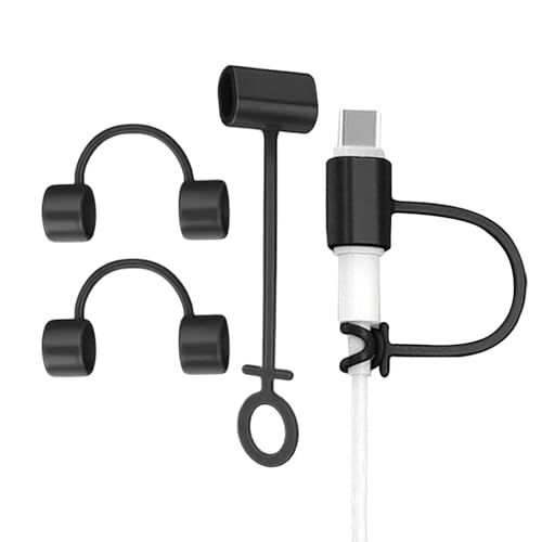 Fџnda Anti-Pérdida de Silicona - Sostenedor Adaptador Cable 4 Piezas y Cordón Convertidor | para Viaje Coche Mochila Bolsillo Llavero Organizador Fџnda | Compatible con Todos los Teléfonos Móviles