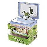 Enchantmints Dragon Castle Musical Jewelry Box for Boys Dragon Spins to The Sorcerer's Apprentice 3 Drawers Treasure Storage