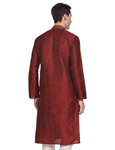 Image of Sanwara Men's Woven Designer Silk Kurta