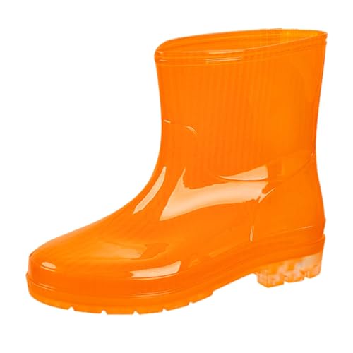 Laquieio Botas De Agua Impermeable Botines Impermeables Exteriores Mujer Zapatos para Jardín Zapatos de Trabajo al Aire Libre Botas de Goma Para Mujer -1