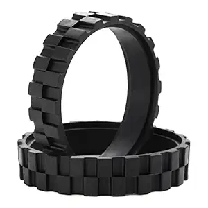 Abeskch Black Non-slip,high wear resistance Tire Compatible with IRobot Roomba 500, 600, 700, 800, 900 Series (1 Pair)