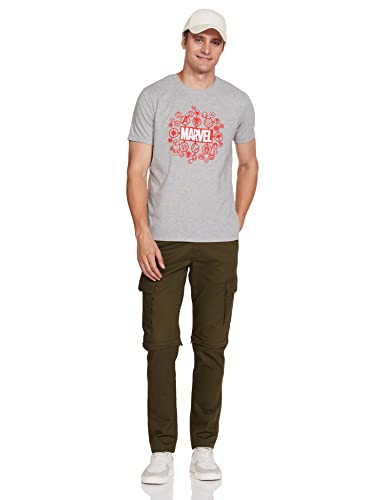 Image of Marvel Avengers by Wear Your Mind Men Round Neck Short Sleeves Knitted T-Shirt