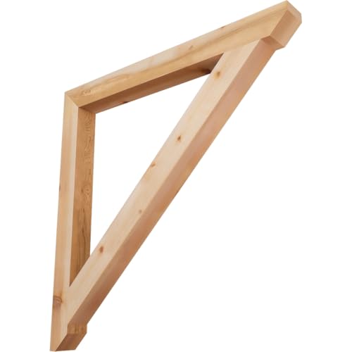 3 1/2"W x 44"D x 44"H Traditional Slat Smooth Bracket, Western Red Cedar