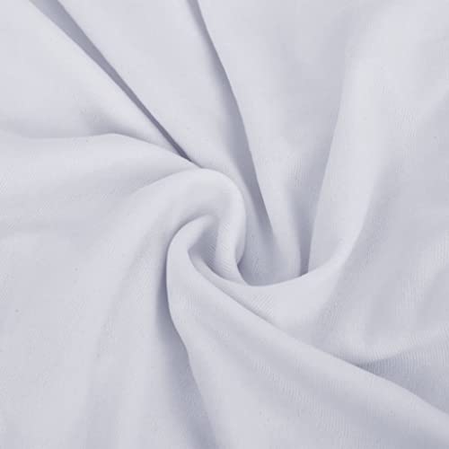Housse de canapé extensible blanche 4 places en jersey de polyester élastique pour grand salon