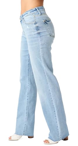 Judy Blue High Waist V Front Waistband Straight Fit Jeans 824832
