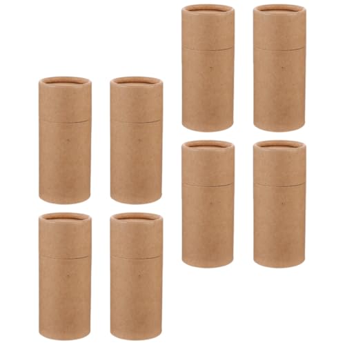 Boîtes cylindriques en papier kraft pour emballer un cadeau de parfum fait maison