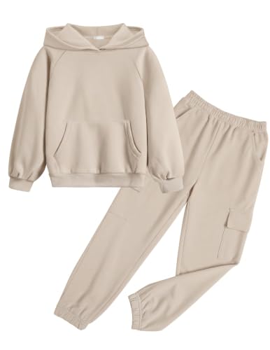 Image of Arshiner 2 Pieces Girls Outfits Fall Sweatsuits Sweatshirts and Sweatpants