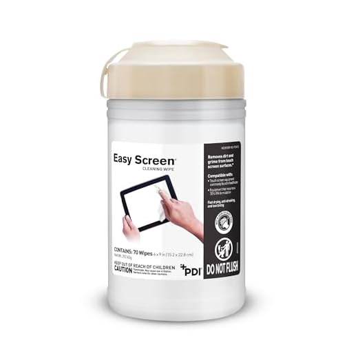 Easy Screen Cleaning Wipes, Electronic Screen Cleaning, Laptops, Monitors, Phone, Tablet, TV Screen Cleaning Wipe, 70 Wipes per Canister, Large 9"x 6" Durable Wipe