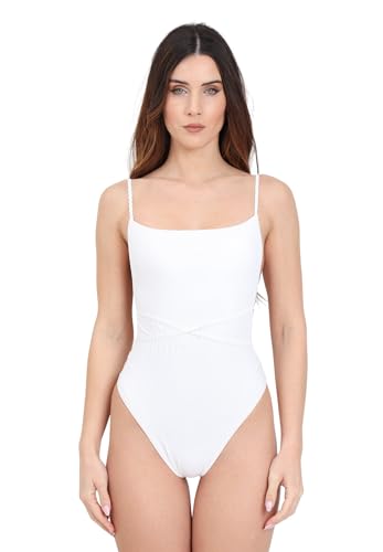 Monokini femme blanc clair élégant pour la plage et le spa