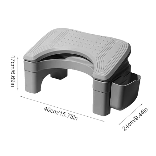 Tabouret de toilette portable pour adulte et marchepied de salle de bain avec rangement intégré - 6