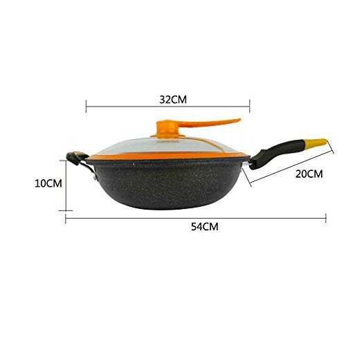 Wok antiadherente acero inoxidable con tapa 32 cm miniatura 2