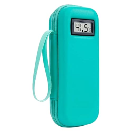 Bolsa térmica portátil aislada con pantalla digital de temperatura para viajes al aire libre, camping, emergencias, uso de enfriadores de viaje con pantalla de temperatura