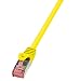 Produktbild LogiLink CQ2037S RJ45 Netzwerkkabel, Patchkabel CAT 6 S/FTP 1.00m Gelb Flammwidrig, mit Rastnasensch, 3 Stück