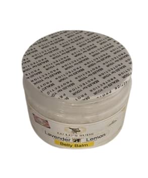 Lu Lu's Suds Lavender Lemon Belly Balm, Whipped Body Moisturizer with Vitamin E and Essential Oils, 4 oz. (8oz, Lavender lemon)