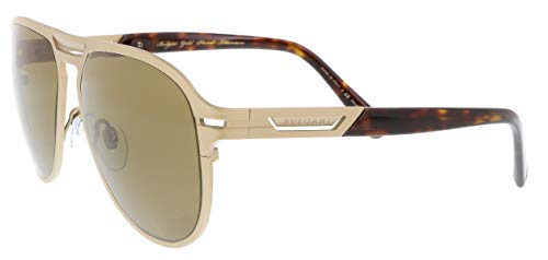 Bvlgari Men's BV5043TK Sunglasses Pale Gold Plated Matte/Polar Brown 57mm2