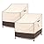 F&J Outdoors Waterproof UV Resistant Large Deep Seat Patio Lounge Chair Cover, 40" W x 40" D x 36" H, 2Pack