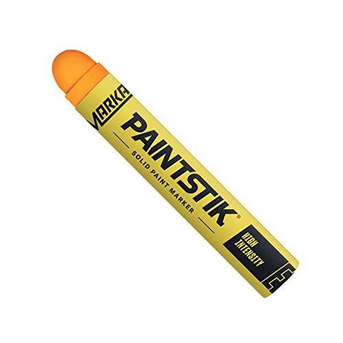 Markal 88624- Painstik High-Intensity Solid Paint Marker (Old E Paintstik) for Coding, Identification, Layout and Assembly Work, Fast Drying, for Dimly Lit Areas, Orange (12 Pk) Made in USA