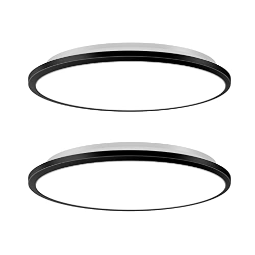 Wellwerks LED Deckenleuchte, 30W LED Flach Rund Deckenlampe Dimmbar Ultra Thin, Modern Weiß Wohnzimmerlampe 3000K -6500K Warmweiß, Led für Lampe Wohnzimmer, Küchenlampe, Schlafzimmer (2pcs) Cover