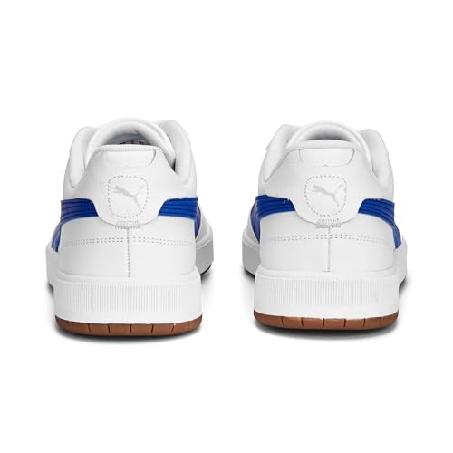 Image of PUMA Unisex's Court Ultra Lite Sneaker, Puma White Royal Sapphire Platinum Gray, 10.5