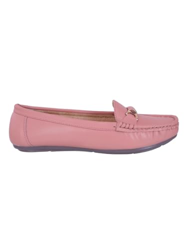 Image of Pluxh Women's Elegant Ballet Flats with Metal Accent | Soft Comfort Slip-On Shoes | Lightweight Everyday Footwear | Flexible Grip Sole | Office, Casual & Work Wear