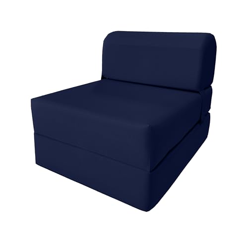 D&D Futon Sleeper Chair Bed 70x24x6 Navy Blue