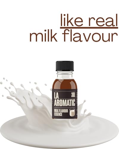 La Aromatic Milk flavour Essence: A Taste of Luxury - Authentic Milk Flavoring for Coffee, Tea, and Desserts - Non-GMO, Gluten-Free, and Vegan - 50ml