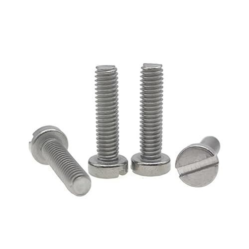 Pure Titanium TA2 Slotted Cheese Head Screws M1 M1.2 M1.4 M1.6 M2 M2.5 M3 M4 DIN84 Slotted Flat Round Head Bolts(M1.4x8mm 5pcs)