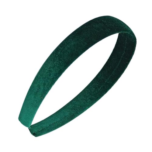 1 cerchietto per capelli da donna, in tinta unita, largo, per capelli, da donna, alla moda, accessorio per capelli per donne e ragazze, per trucco, doccia, cura della pelle, compleanno, verde scuro