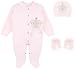 Lilax Baby Girl Jewels Crown Layette 3 Piece Gift Set 3-6 Months Pink Crown