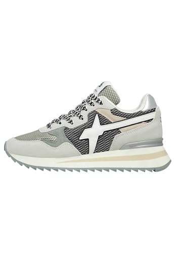W6YZ femme Yak-w chaussures en cuir et textile finitions haut de gamme de marque