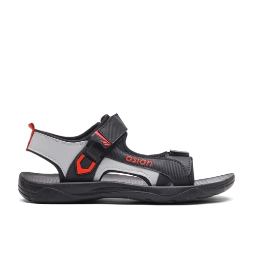 Image of ASIAN Vistara-42 Men's Sandals | Soft Cushion Footbed, Adjustable Velcro Straps & Anti-Slip Grip Sole | Lightweight, Durable & Comfortable Sandals for Walking, Daily Use, Beach & Travel