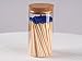 Meya Luxury Colored Safety Matches | 4-Inch Long Matches in Glass Jar | Perfect for Lighting Candles | 150 PIECES | 10 CANDLES AND EXTRA EMPTY JAR GIFT (BLUE)