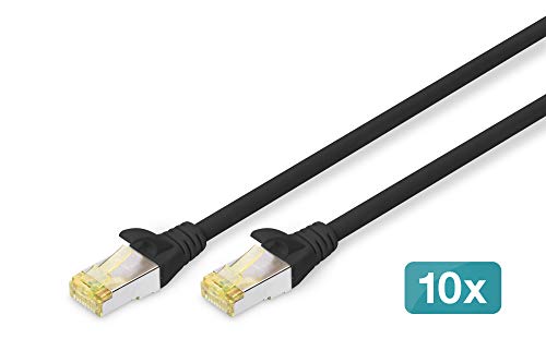 Digitus Cable LAN Cat 6A 0.25m 10 Piezas RJ45 S/FTP Negro miniatura 6