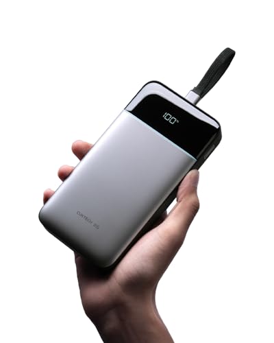 CUKTECH 25 SE 100W Powerbank 25000 mAh mit Integriertem USB-C Kabel Power Bank Schnellladung mit Digitales Display Laptop Power Bank USB C für MacBook Pro Xiaomi Galaxy iPhone