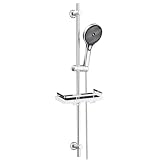 Görbach Saliscendi Doccia con Soffione 3 Getti, Asta Doccia 100 cm Cromo