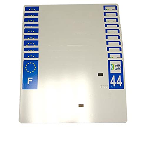 Placa de matricula 210X130 para rutas en moto por Haute Seine con formato SIV blanco CGN