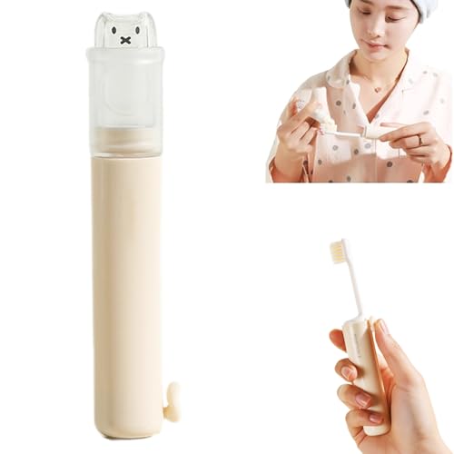Mini cepillo de dientes de viaje suave para encías sensibles con tapa protectora portátil