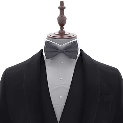 Image of Adam Young Men's Bow Ties Pre-Tied Style Formal Satin Classic Bowtie for Tuxedo Faux Silk