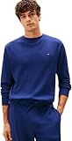 Tommy Hilfiger Sweatshirt Hombre Waffle con Cuello Redondo, Azul (Preppy Navy), XL