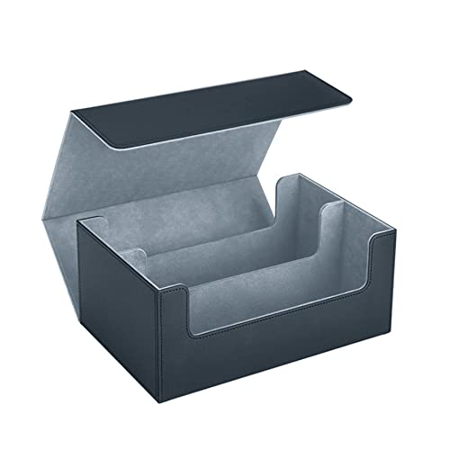 HG CHASING TRIBE Deck Case, Trading Card Case, Magnetic Loader, PU Leather, Holds 66 Magnetic Loaders, Holds 1600 Cards, Large Capacity, Sleeve Compatible, Trading Card Case (Holds 1600 Cards, Black,