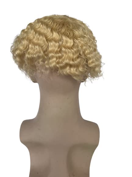 Miniatura 4 de Voloria 10 x 8 pulgadas, encaje completo de ondas africanas, postizo afro rizado negro para hombre, sistema de reemplazo de cabello humano brasileño